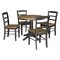 International Concepts 36 in. Round Pedestal Dining Table with 4 Madrid LadderBack Chairs - 5 Piece Dining Set K45-36RT-27B-C2-4 - alternate 4